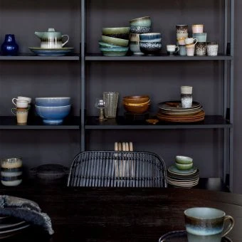 HKliving Set of 6 180ml Ceramics 70s Mug Set HKliving Set of 6 180ml Ceramics 70s Mug Set