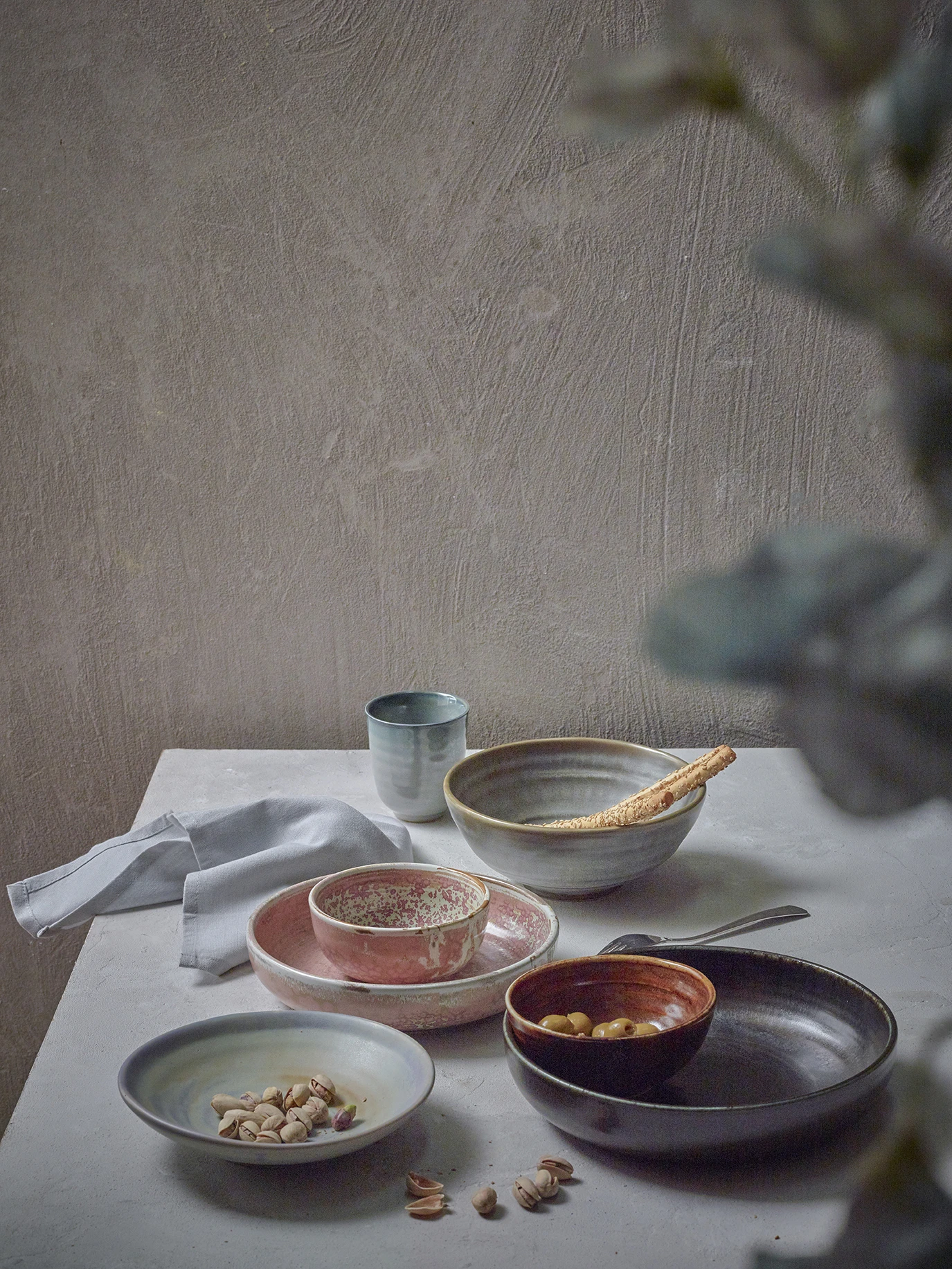 HKliving Home Chef Ceramics: Mug Grey/Green (Set of 6) HKliving Home Chef Ceramics: Mug Grey/Green (Set of 6)