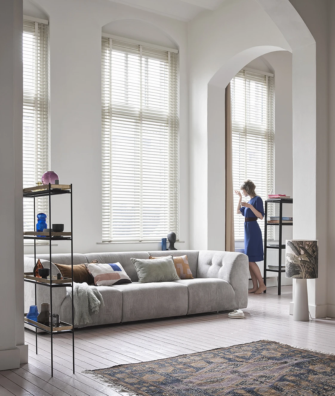 HKliving Grey Cone Ceramic Lamp Base 6 HKliving Grey Cone Ceramic Lamp Base