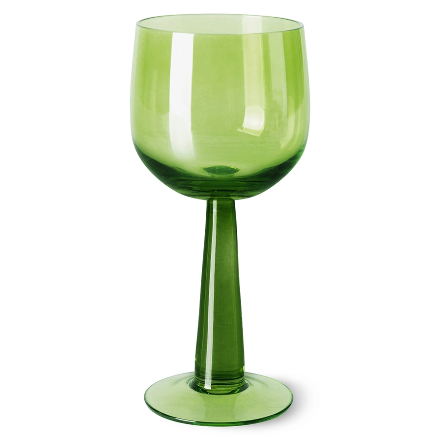HKliving Set of 4 wine glass tall, lima green. The emeralds 4 HKliving Set of 4 wine glass tall, lima green. The emeralds