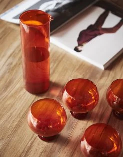 HKliving Funky Orange Glassware Set