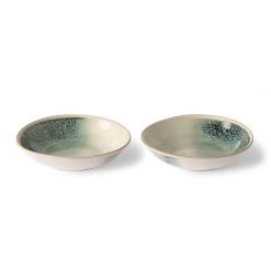 HKliving Ceramic 70s Curry Bowls Mist Set of 2