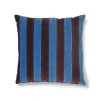 HKliving Blue/Purple striped cushion velvet, 50x50 cm