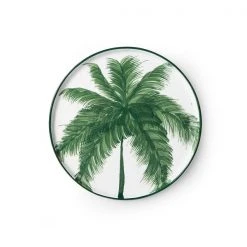 HKliving porcelain side plate palms