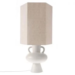 HKliving Stoneware Lamp Base White