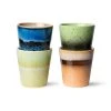 HKliving 70s Ceramics Ristretto Mug - Calypso Set of 4