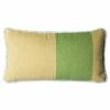 HKliving Hand Woven Wool Cushion Green 38x74cm