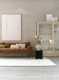 HKliving Striped Velvet Cushion In Green & Camo