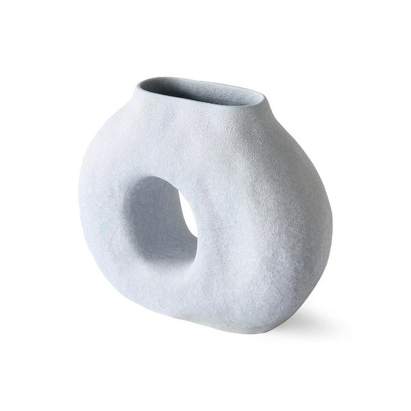 HKliving Organic Circle Vase Matt Ice Blue HKliving Organic Circle Vase Matt Ice Blue