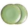 HKliving 70s Ceramics: Kiwi Dinner Plates (Set of 2)