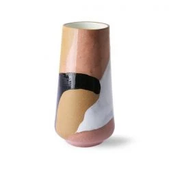 HKliving Tall Hand Painted Abstract Flower Vase