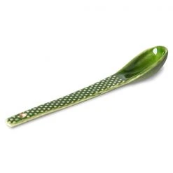 HKliving Ceramic Spoons | Textured Green | Set of 4