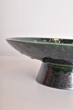 HKliving Ceramic Bowls L Dripping Green