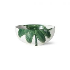 HKliving porcelain bowl palms, green