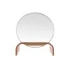 HKliving Round Vanity Mirror On Birch Plywood Stand