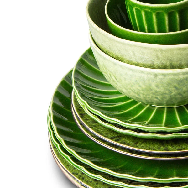HKliving The Emeralds Ceramic Bowl | Organic Green HKliving The Emeralds Ceramic Bowl | Organic Green