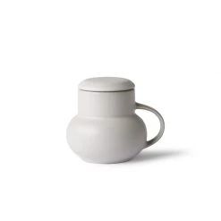 HKliving Set of 2 Ceramic Tea Mugs Light Grey