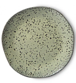 HKliving Gradient Ceramics Dessert Plate Green Set Of 2