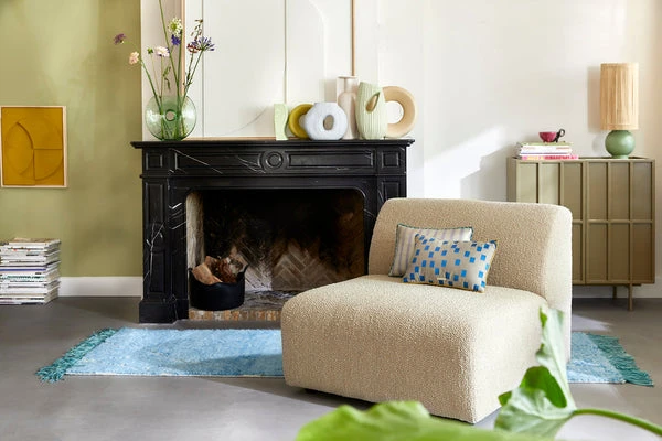 HKliving Ceramic Ribbed Vase | Minty 6 HKliving Ceramic Ribbed Vase | Minty