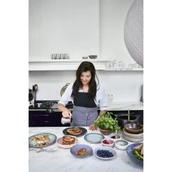 HKliving Home Chef Ceramics Rustic Pink Deep Plate Set of 2