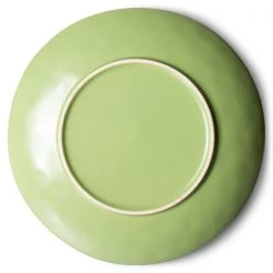 HKliving 70s Ceramics: Kiwi Dinner Plates (Set of 2)