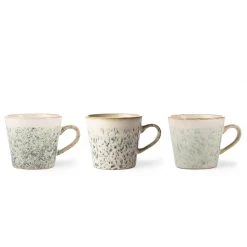 HKliving 70´s Ceramics Cappuccino Mug - Hail