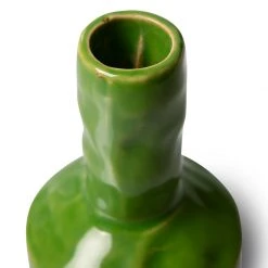 HKliving Lime Green Ceramic Candle Holder Small