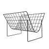 HKliving Matte Black Wire Magazine Rack 2 HKliving Matte Black Wire Magazine Rack