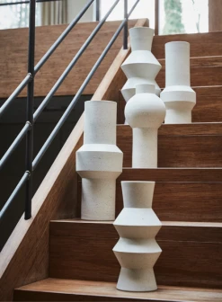 HKliving Speckled Clay Straight Medium Vase