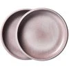 HKliving Bold & Basic Ceramics: Deep Plate Purple (Set of 2)