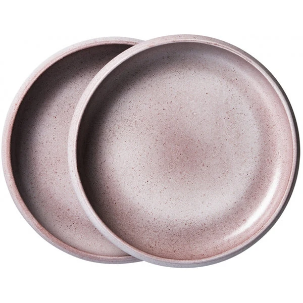 HKliving Bold & Basic Ceramics: Deep Plate Purple (Set of 2) HKliving Bold & Basic Ceramics: Deep Plate Purple (Set of 2)