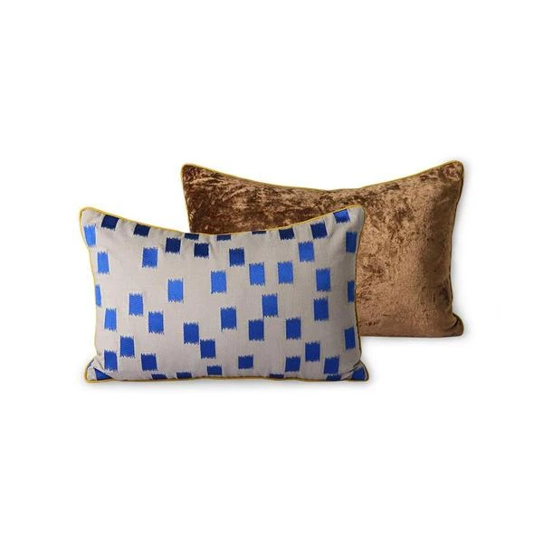 HKliving Doris Printed Cushion | Blue Brush HKliving Doris Printed Cushion | Blue Brush
