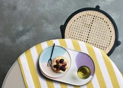 HKliving Gallery Ceramics Oval Dinner Plate Pink/Lilac