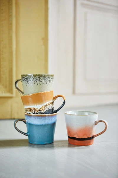 HKliving 70s Ceramics: Cappuccino Mug Bark 4 HKliving 70s Ceramics: Cappuccino Mug Bark