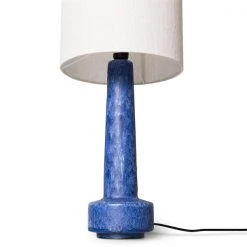 HKliving RETRO STONEWARE LAMP BASE, BLUE
