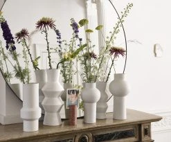 HKliving Medium Speckled Clay Straight Vase