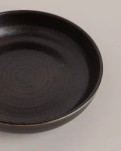 HKliving Home Chef Ceramics Deep Plate Rustic Black