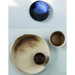 HKliving Bold Basic Ceramics Dessert Plate Cobalt Blue