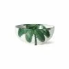 HKliving Bold & Basic Ceramics Porcelain Bowl Palms Green