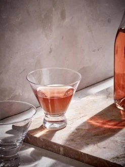 HKliving Stemless Martini Glass | Clear