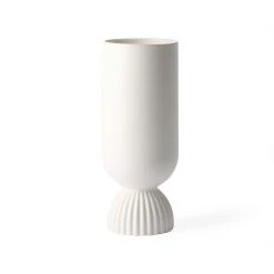 HKliving Ceramic Vase with Ribbed Base