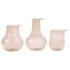 HKliving Trio of Recycled Blush Glass Vessels