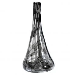 HKliving Black Twisted Glass Vase
