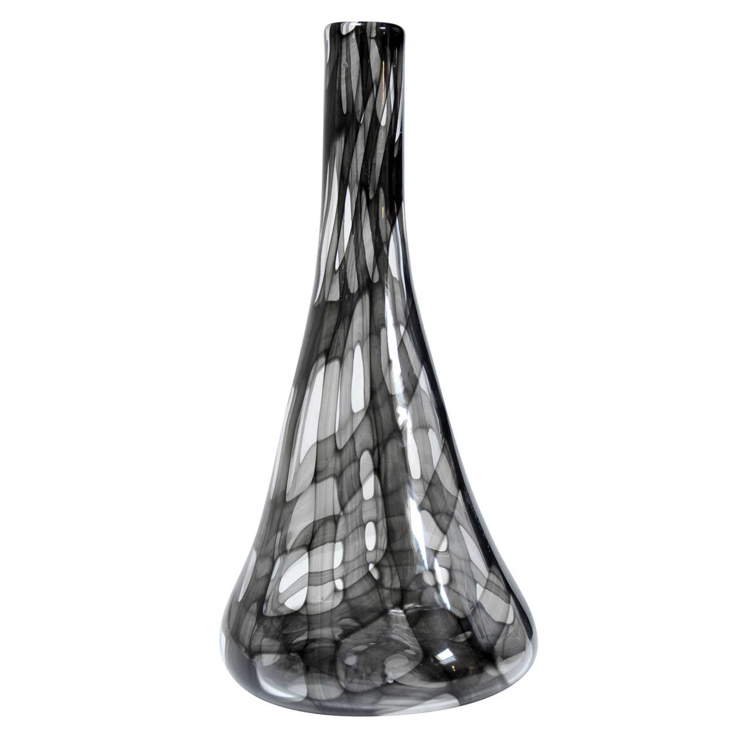 HKliving Black Twisted Glass Vase HKliving Black Twisted Glass Vase