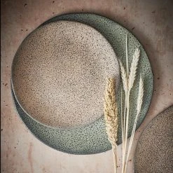 HKliving Pair Of Speckled Taupe Side Plates