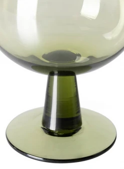 HKliving The Emeralds: Olive Green Low Wine Glass