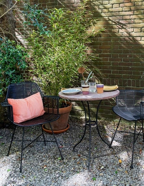 HKliving Black Braided Rattan Garden Tub Chair 5 HKliving Black Braided Rattan Garden Tub Chair