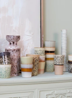 HKliving Ceramic 70s Beaker In Venus 3 HKliving Ceramic 70s Beaker In Venus