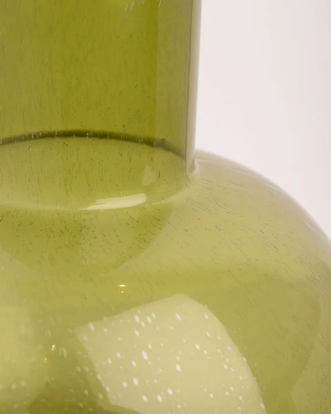 HKliving Vase Green Glass Blown L HKliving Vase Green Glass Blown L