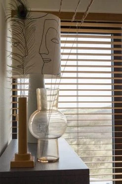 HKliving Glass Flower Vase Peach Medium 4 HKliving Glass Flower Vase Peach Medium